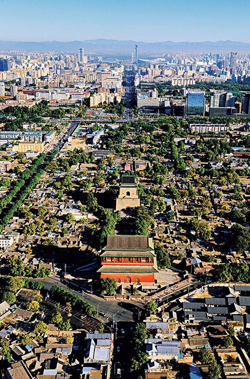 A scenic view of Beijing Dongcheng Gulou Zhonglou