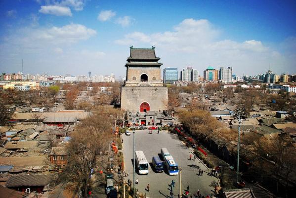 A scenic view of Beijing Dongcheng Gulou Zhonglou