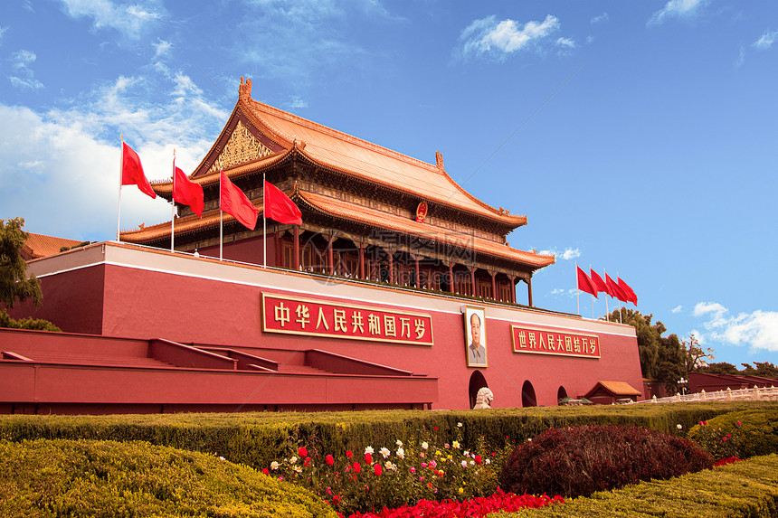 A scenic view of Beijing Dongcheng Tiananmen