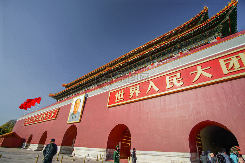 A scenic view of Beijing Dongcheng Tiananmen