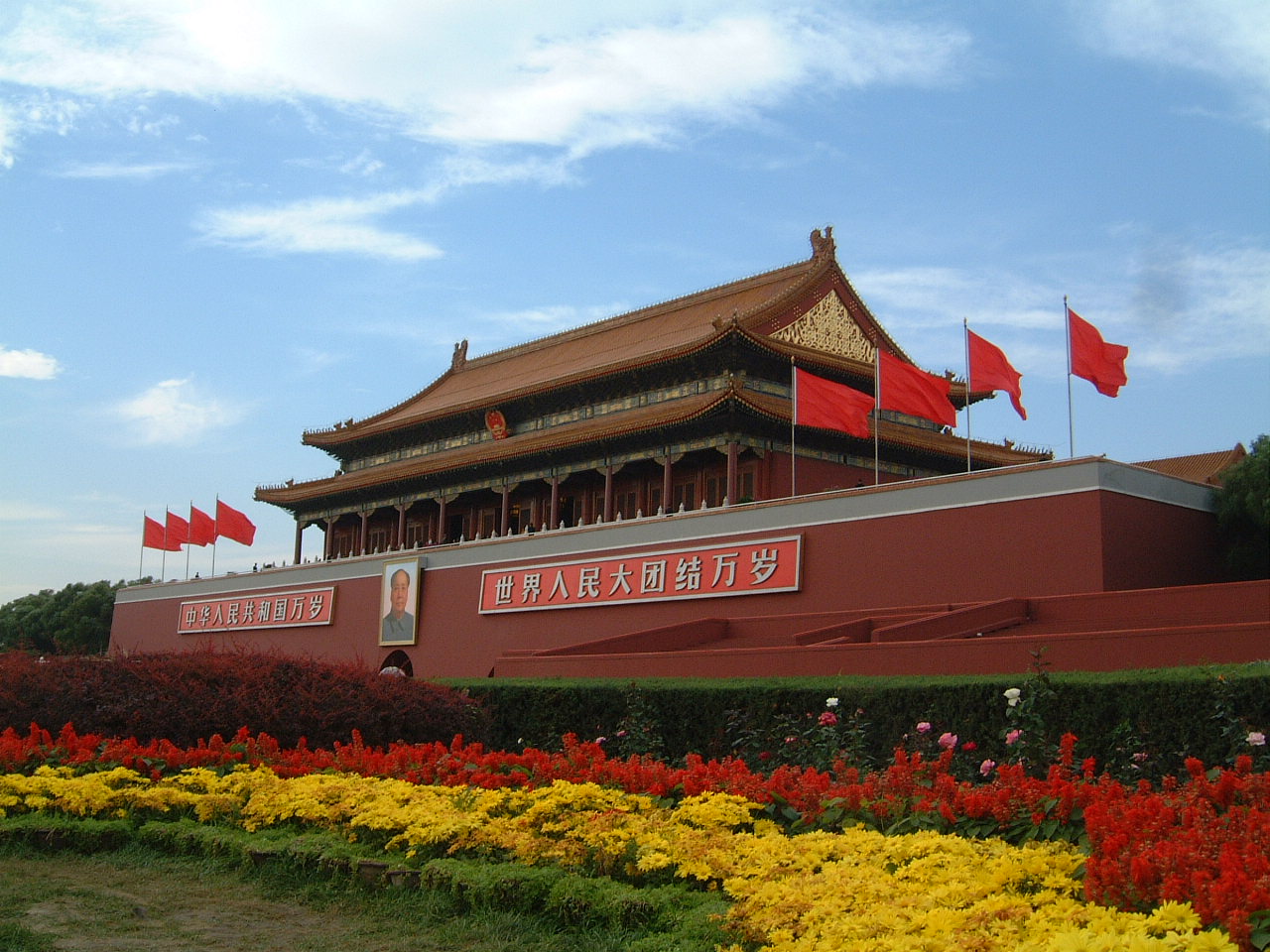 A scenic view of Beijing Dongcheng Tiananmen