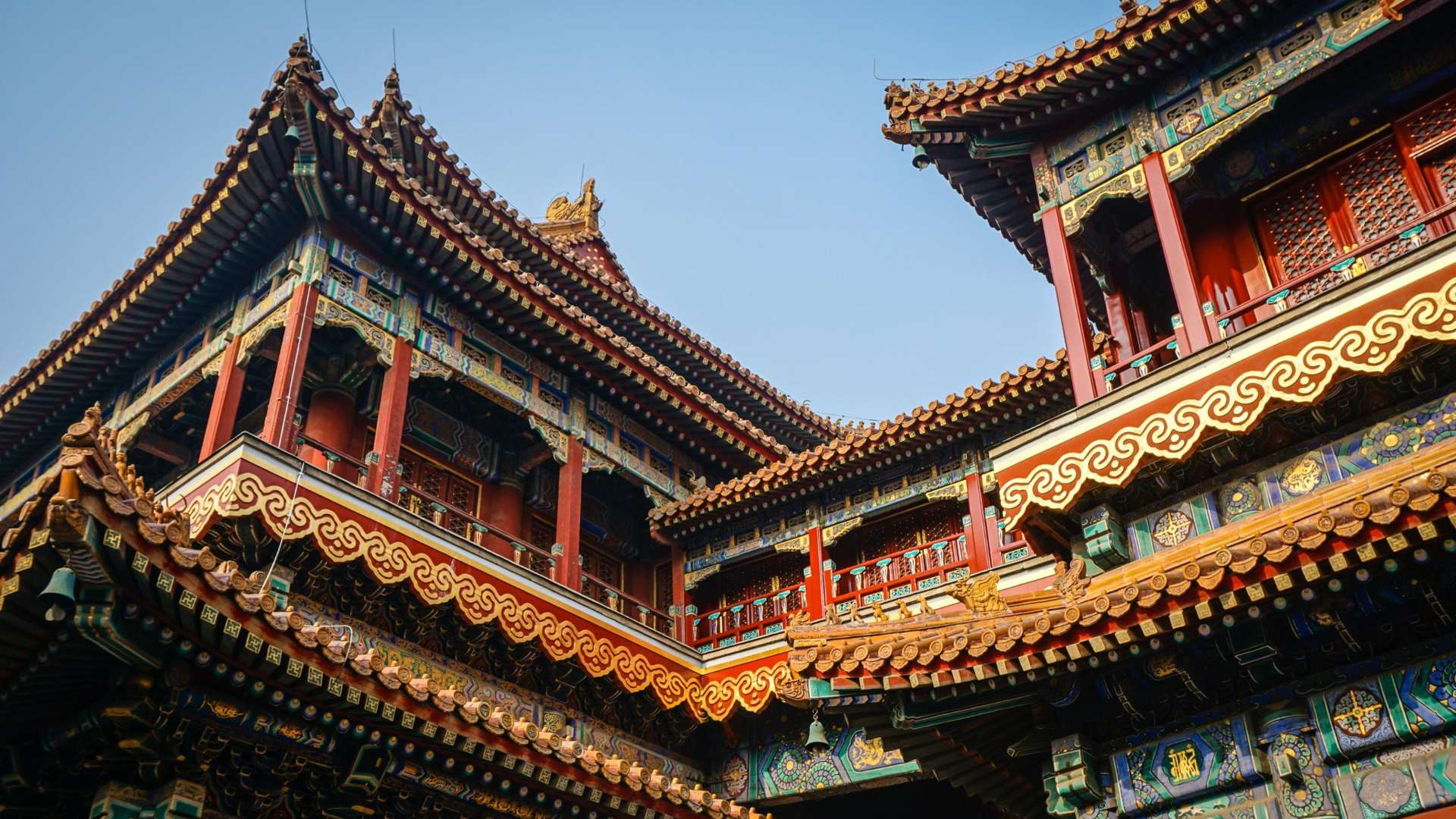 A scenic view of Beijing Dongcheng Yonghegong