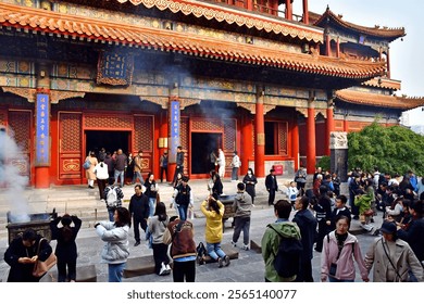 A scenic view of Beijing Dongcheng Yonghegong