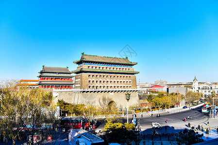 A scenic view of Beijing Dongcheng Zhengyangmen