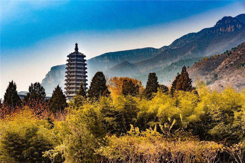 A scenic view of Beijing Fangshan Yunjusi Ta Ji Shijing