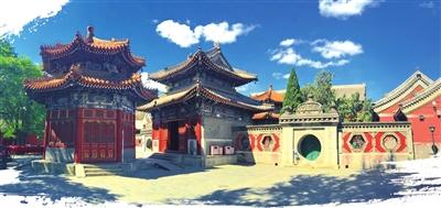 A scenic view of Beijing Haidian Wanshousi