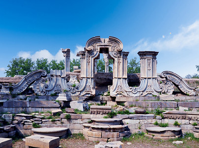 A scenic view of Beijing Haidian Yuanmingyuan Yizhi