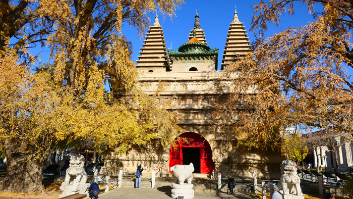 A scenic view of Beijing Haidian Zhenjuesi Jingangbaozuo