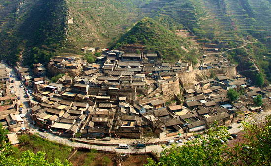 A scenic view of Beijing Mentougou Cuandixia Cun Gujianzhuqun