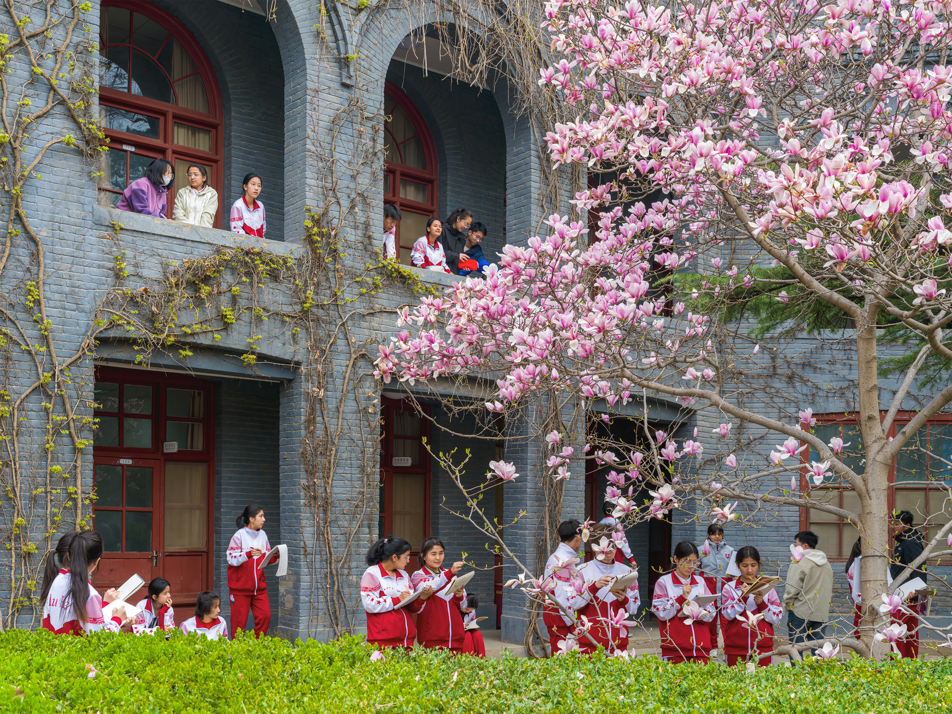 A scenic view of Beijing Tongzhou Jindai Xuexiao Jianzhuqun