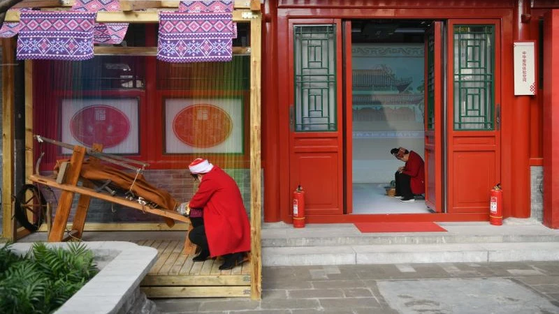 A scenic view of Beijing Xicheng Guoli Mengzang Xuexiao Jiuzhi