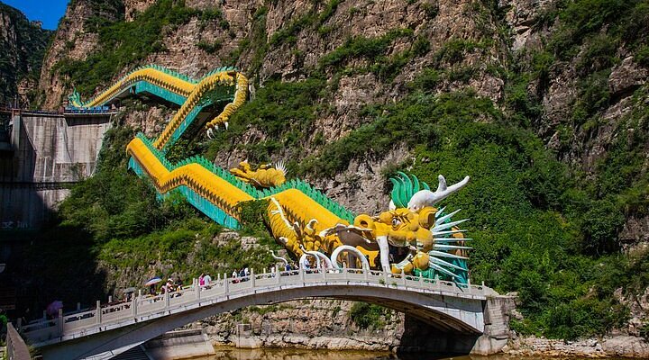 A scenic view of Beijing Yanqing Gu Yaju