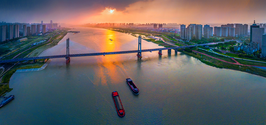 A scenic view of Bengbu Guohe Yiqiao