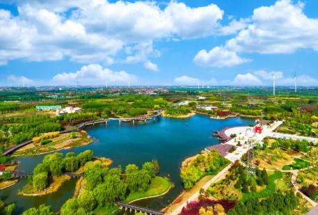 A scenic view of Bengbu Shuangdun Yizhi