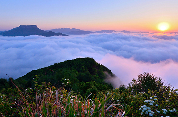 A scenic view of Benxi Wunushan Shancheng