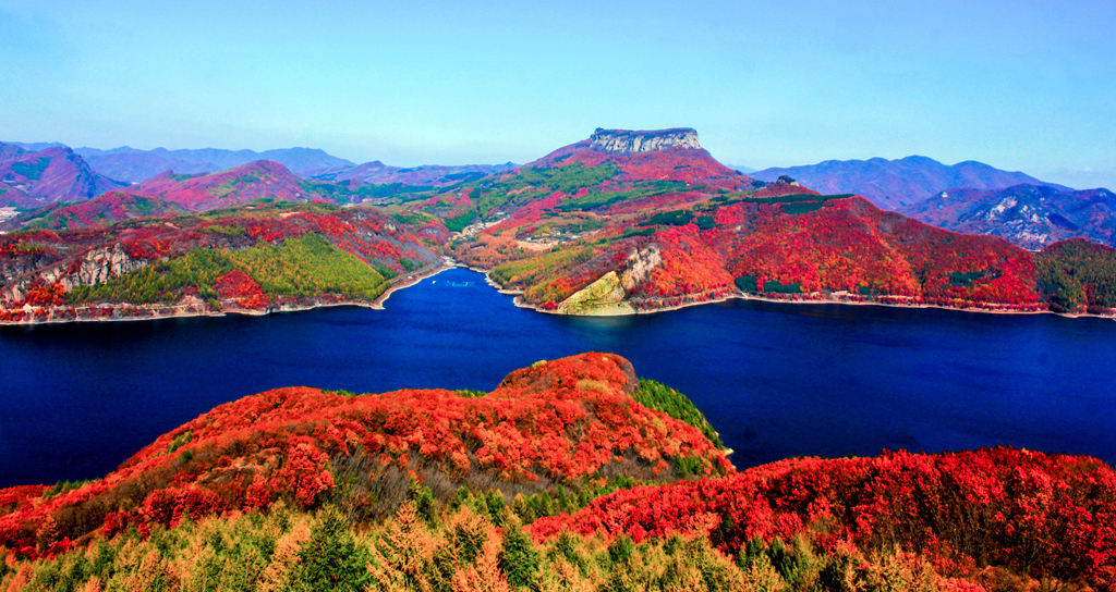 A scenic view of Benxi Wunushan Shancheng