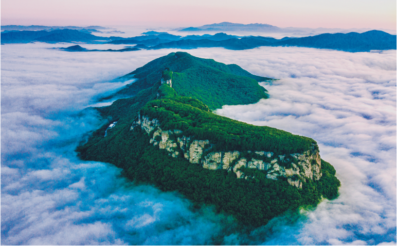 A scenic view of Benxi Wunushan Shancheng