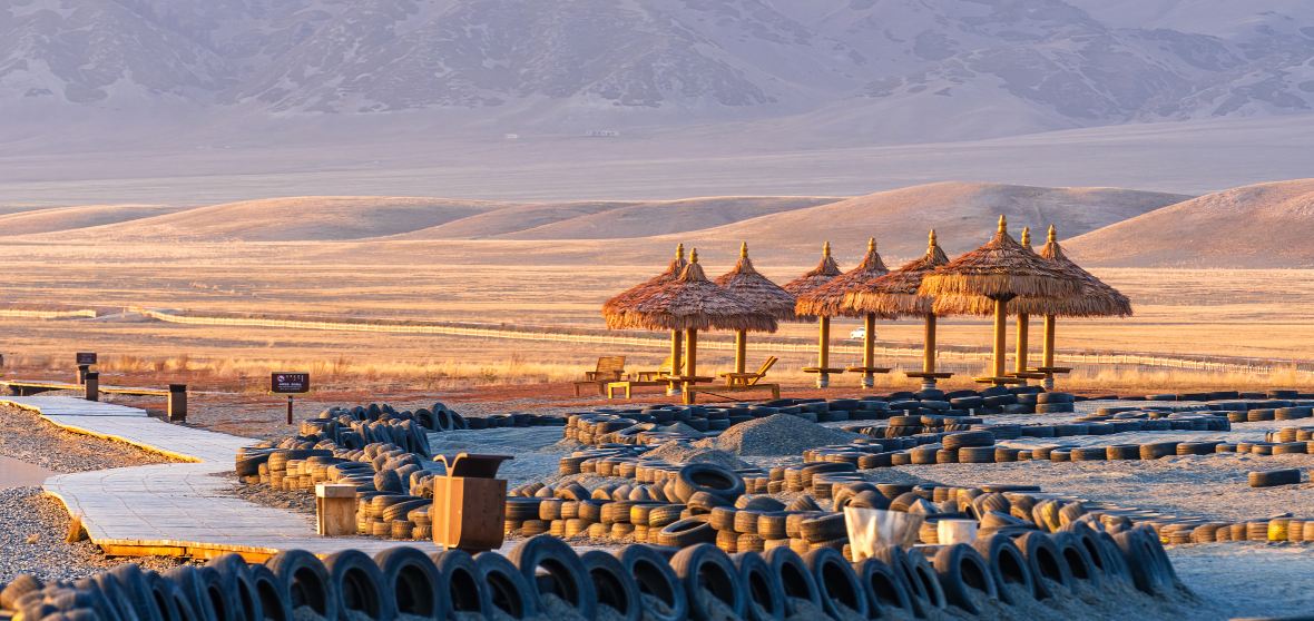 A scenic view of Bortala Dalete Gucheng Yizhi