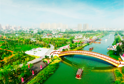 A scenic view of Cangzhou Dan Bridge
