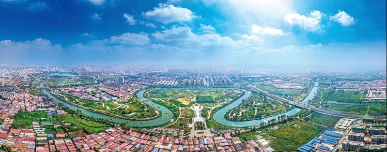 A scenic view of Cangzhou Jiu Cheng