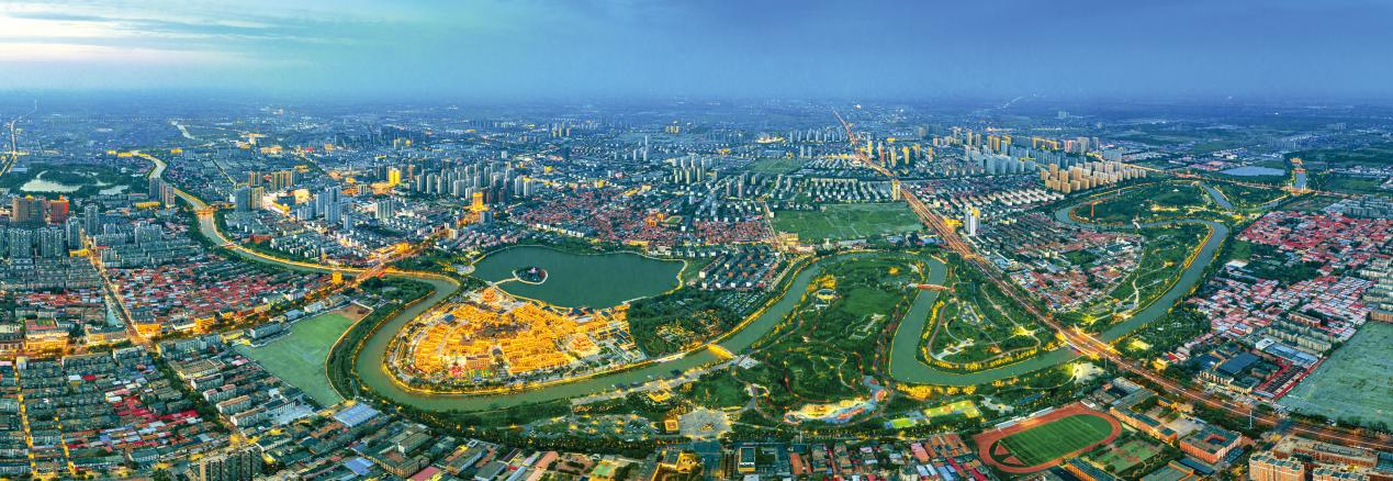 A scenic view of Cangzhou Jiu Cheng