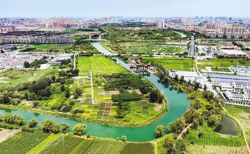 A scenic view of Cangzhou Jiu Cheng