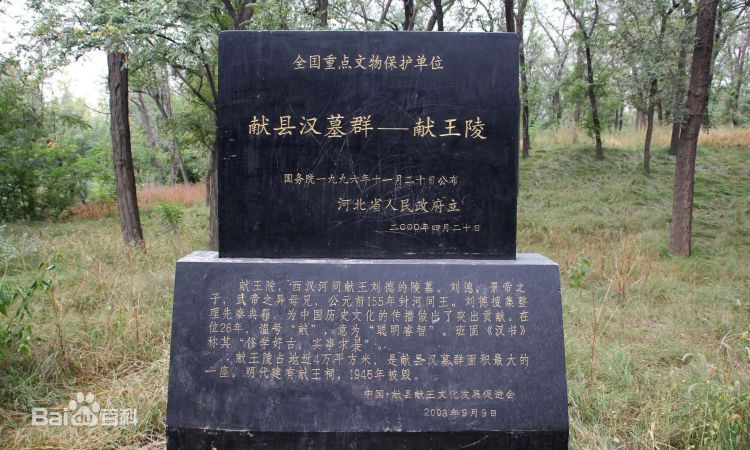 A scenic view of Cangzhou Xianxian Han Tombs
