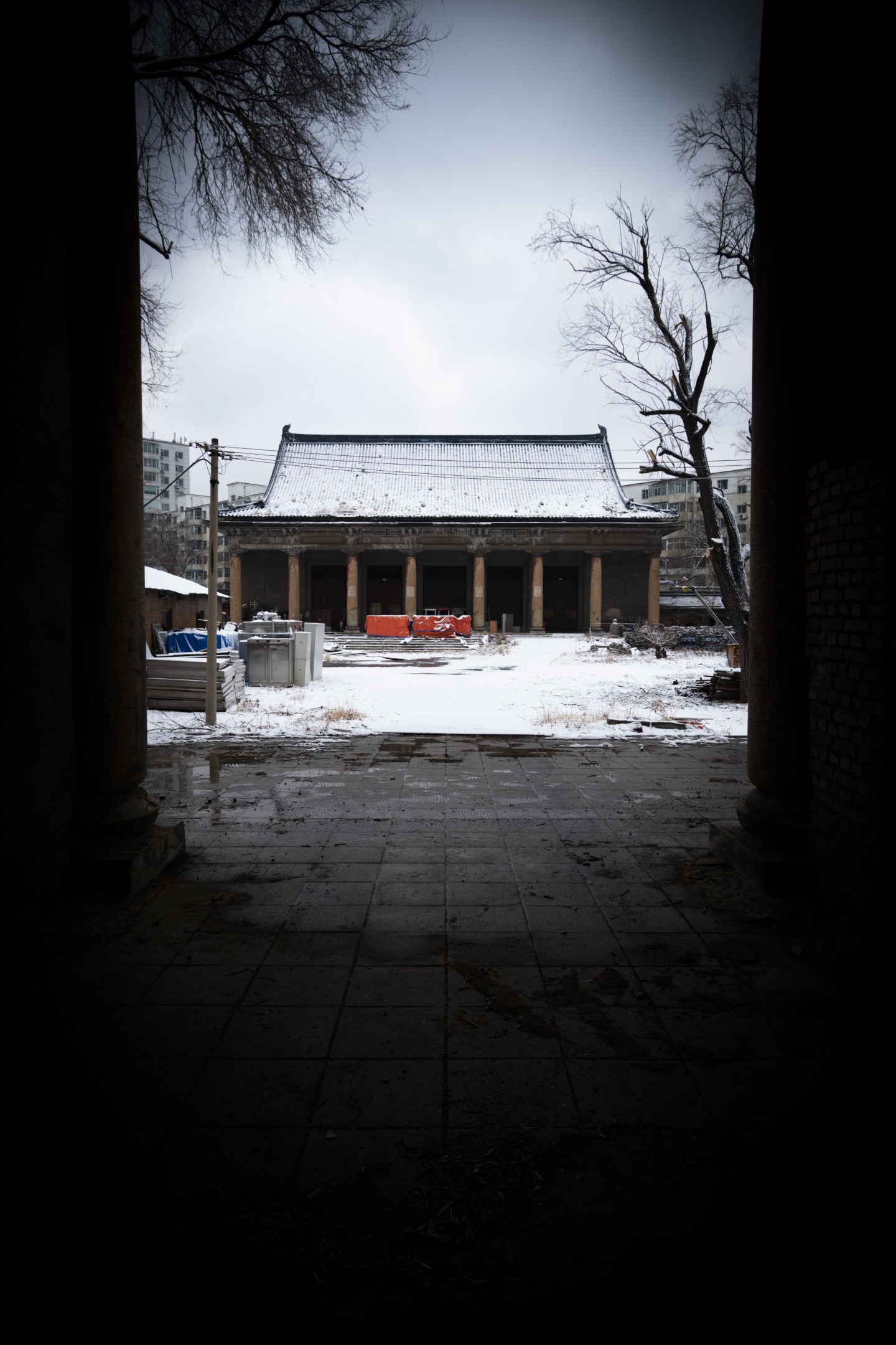 A scenic view of Changchun Weiman Jianguo Zhonglingmiao Jiuzhi