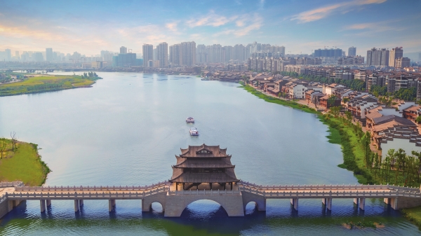 A scenic view of Changde Lizhou Guchengqiang