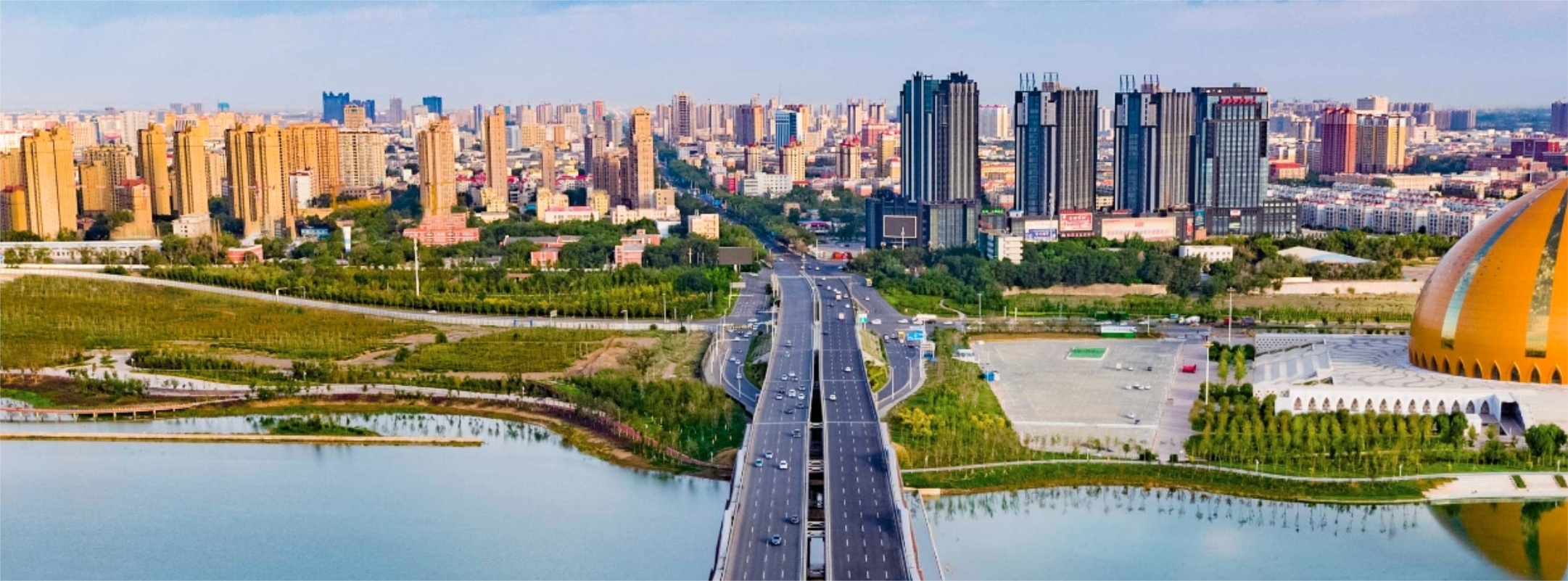 A scenic view of Changji Jingnei Fengsuiqun