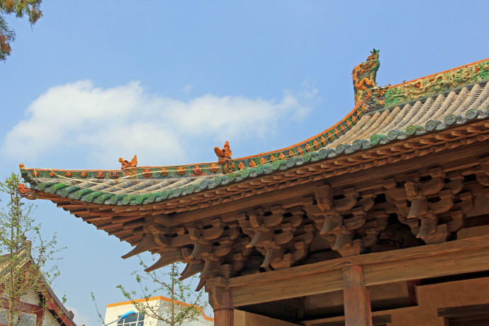A scenic view of Changzhi Changzi Cuifujun Temple Hall
