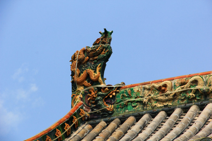 A scenic view of Changzhi Changzi Cuifujun Temple Hall