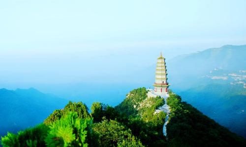 A scenic view of Changzhi Shangdang Xiyan Temple Pagoda