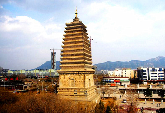 A scenic view of Chaoyang Balengguan Ta