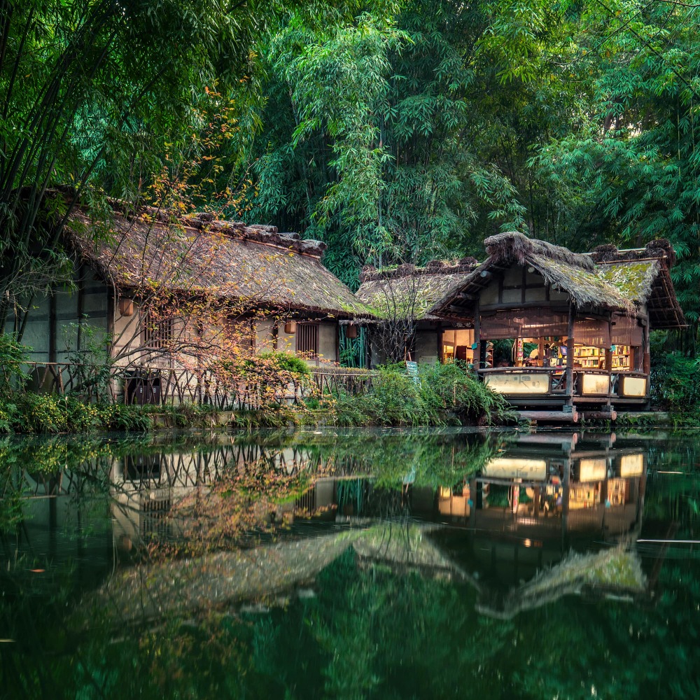 A scenic view of Chengdu Dufu Caotang