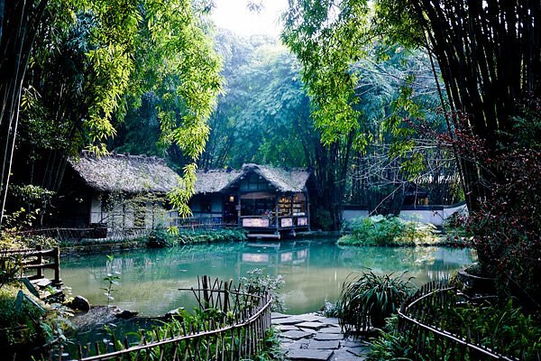 A scenic view of Chengdu Dufu Caotang