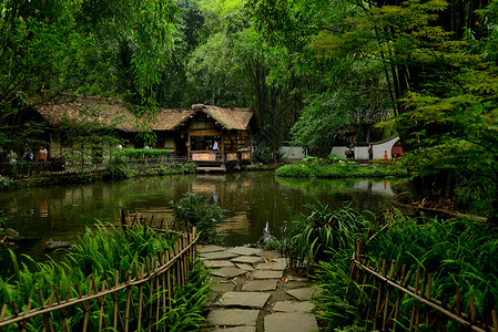 A scenic view of Chengdu Dufu Caotang