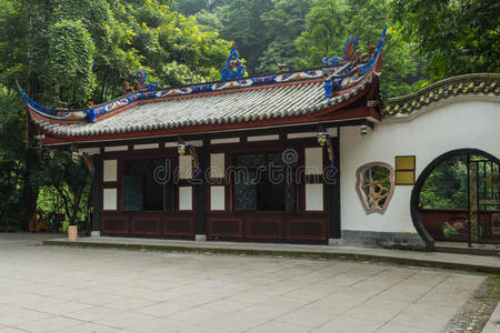 A scenic view of Chengdu Qingchengshan Gujianzhuqun
