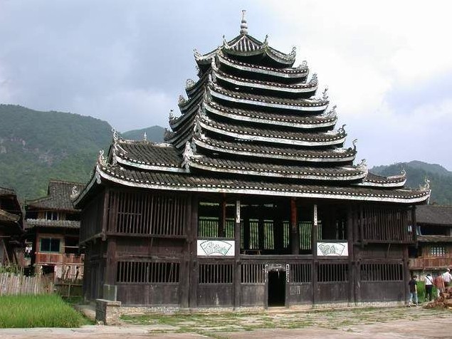 A scenic view of Chenzhou Banliangcun Gujianzhuqun