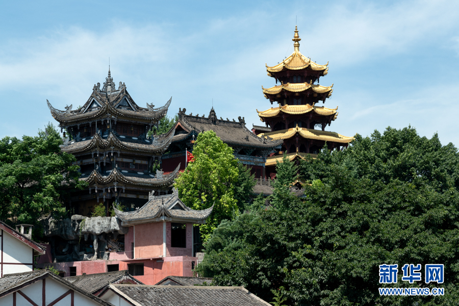 A scenic view of Chongqing Jialingjiang Sanxia Xiangcun Jianshe Jiuzhiqun