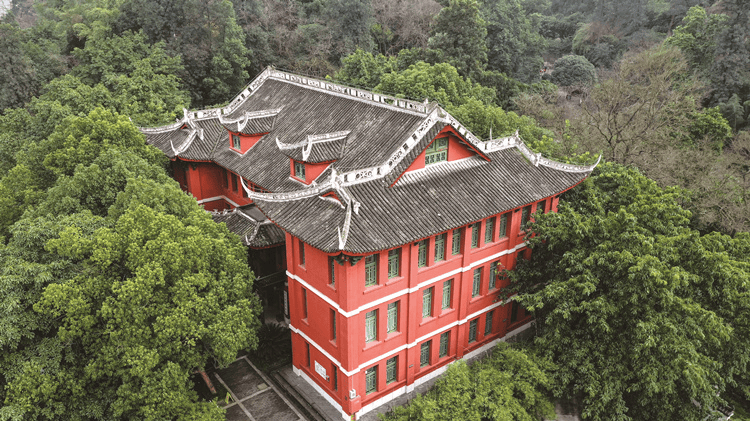 A scenic view of Chongqing Jialingjiang Sanxia Xiangcun Jianshe Jiuzhiqun