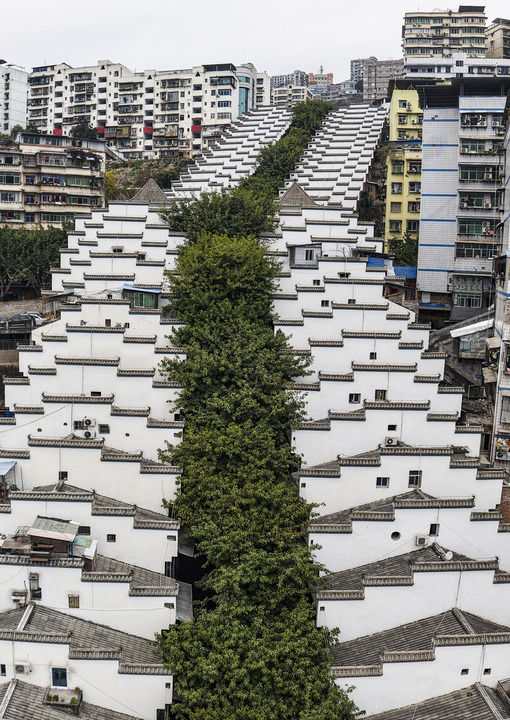 A scenic view of Chongqing Jialingjiang Sanxia Xiangcun Jianshe Jiuzhiqun