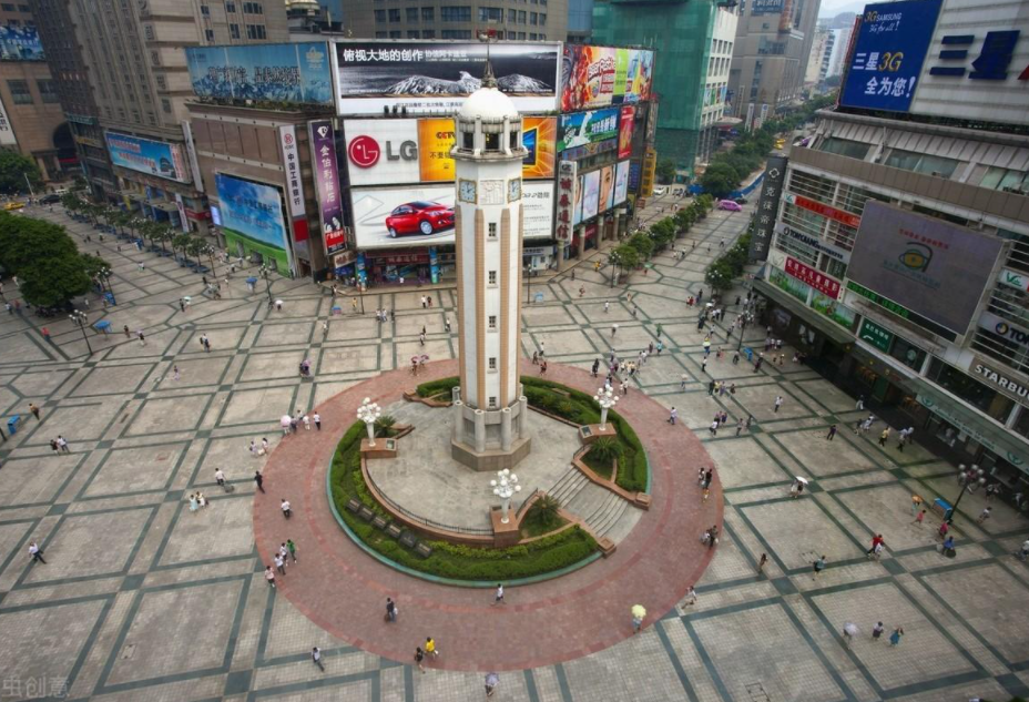 A scenic view of Chongqing Kangzhan Shengli Jigongbei Renmin Jiefang Jinianbei