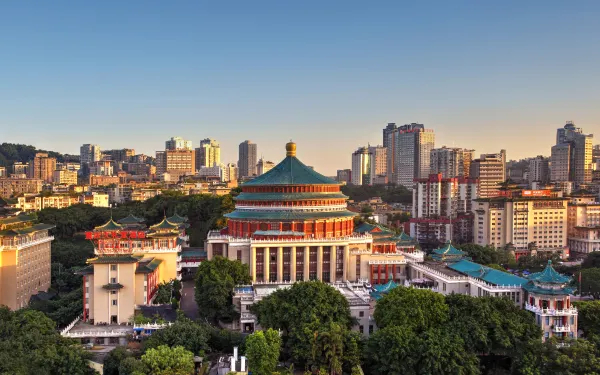 A scenic view of Chongqing Renmin Dalitang