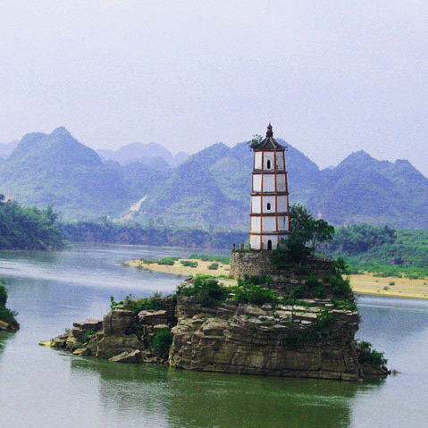 A scenic view of Chongzuo Zuojiang Guilong Xieta