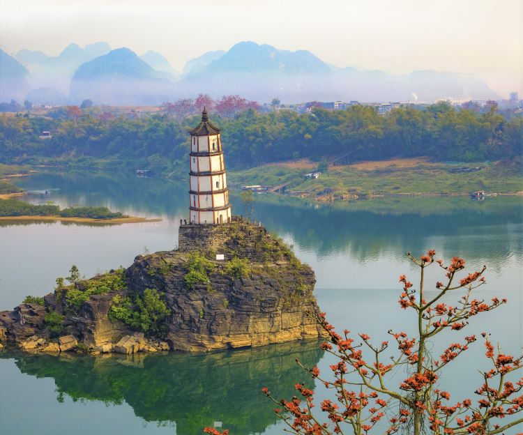 A scenic view of Chongzuo Zuojiang Guilong Xieta
