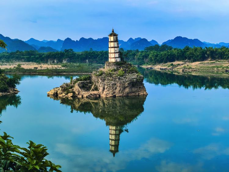 A scenic view of Chongzuo Zuojiang Guilong Xieta