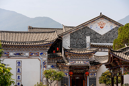 A scenic view of Dali Jingfengge Gujianzhuqun