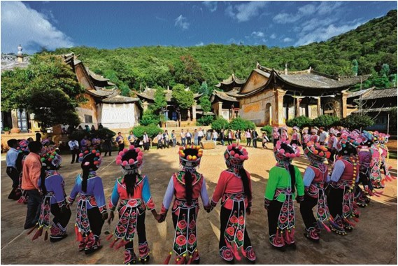 A scenic view of Dali Midu Wutai Dasi