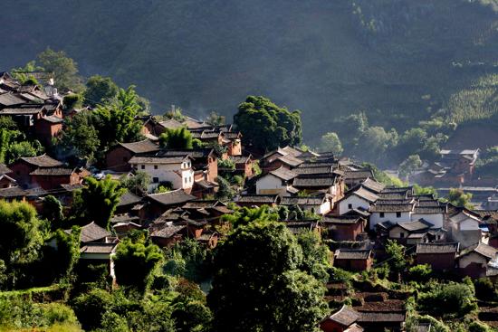 A scenic view of Dali Nuodeng Baizu Xiangtu Jianzhuqun